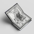 Geöffnete Buchseite mit einer detaillierten, gezeichneten Landkarte. Der Titel oben lautet "ANESS".
