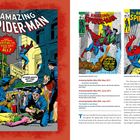 "The Amazing Spider-Man" in großen Buchstaben oben. Links kämpfen Polizisten und ziehen Aufmerksamkeit auf sich.