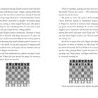 Es gibt Texte, die eine Geschichte erzählen. Eine Schachstellung ist dargestellt, die Eröffnung eines Spiels zeigt.