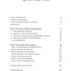 Übersicht "Contents": Anleitungen, Weisheit des Alterns, sieben Säulen des Alterns, abschließende Gedanken, Glossar, Referenzen.