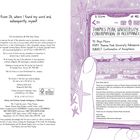 Links: "To Room 26, where I found my word and, subsequently, myself." Rechts: Illustrierte Hand hält Handy mit E-Mail der "Thames Peak University: Confirmation of Acceptance" an Rhys Moore.