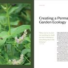 TK Caption Needed.

"Creating a Permanent Garden Ecology"

„When we try to pick out anything by itself, we find it hitched to everything else in the Universe.“ - John Muir

Ein grünes Blatt mit Wassertropfen und zwei Insekten darauf neben zarten, violetten Blüten.