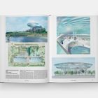 "Crystal Palace Sculpture Park, London, England (GB), 2003" zeigt futuristische Architekturskizzen in einem aufgeschlagenen Buch.