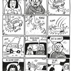 "DAD! PASS AUF!" "AHHH!" Ein Auto weicht einem Hirsch aus, dreht sich und kommt zum Stehen. Personen im Auto sind erschrocken.