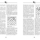 Die Seite enthält Schachanalysen, Diagramme und Partiebeispiele. Links befindet sich ein Schachdiagramm, rechts ein weiteres.