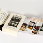Ein aufgeklapptes Buch und ein Prospekt zeigen Bücher von Lina Bengtsdotter. Texte heben Spannung und Bestsellerstatus hervor.