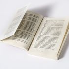Seiten 18 und 19 eines Buches, Text in schwarzer Schrift auf hellem Papier, leichte Schräglage, Innenseiten geöffnet.