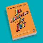 KALIANE BRADLEY, Das Ministerium der Zeit, lebhafte Buchcover-Gestaltung mit farbenfroher, dreidimensionaler Schrift.