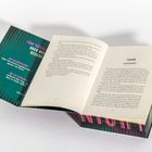 FÜNF MÄNNER, DOCH WER GESICHT, IHR JUGENDFREUND liebt Verschwörungstheorien. Geöffnete Buchseiten mit Textpassagen.