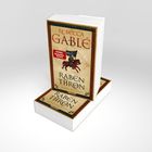„SPIEGEL Bestseller-Autorin“, „Rebecca Gablé: RABENTHRON“, Illustration eines Ritters auf einem Pferd.