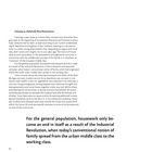 „Cleaning as a Relatively New Phenomenon“ beschreibt historische Entwicklungen der Hausarbeit. Text auf weißem Hintergrund.