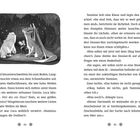 Seite 64 und 65 eines Buches. Illustration: Ein Junge steht in einer Höhle mit Eisbär und Drache. Sie reden miteinander.