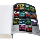 Texte: "ANDREAS FRANZ" in mehreren Buchcovern. Darstellung: Buch geöffnet, zeigt Buchcover auf der rechten Seite.