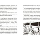 Text auf den Seiten 110-111 beschreibt einen Plan mit UV-Licht und Orangensaft, um einen Gangster zu entlarven. Illustration: Vier Personen in Schutzanzügen neben einem Zug.