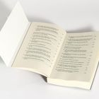 Ein aufgeschlagenes Buch mit Inhaltsverzeichnis, das Kapitel und Seitenzahlen zeigt. Seiten sind cremefarben, Umschlag weiß.