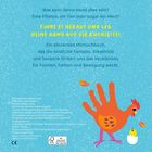 Ein Mitmachbuch fördert Fantasie und Sensorik. Ein buntes Huhn mit einem Kücken und buntem Hintergrund.
