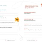 „Ein Ziel ist ein Traum mit Termin.“ Zitate und Fragen auf pastellfarbenen Linien, dekoriert mit Blumenillustrationen.