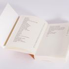 Ein Buch liegt offen. Links stehen Kapitel wie "Freundinnen", "Grau zu Blau", "Alex lebt" mit Seitenzahlen, rechts andere Kapitel.