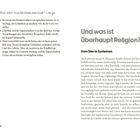 > Wer oder was ist denn nun Gott? « to go

- Vor dem Sprechen mit Kindern über Gott, eigene Gedanken formen.
- Überlege, welche Eigenschaften Gott für dich hat.
- Gottesbild kann variieren und sollte nicht in Stein gemeißelt sein.

---

Und was ist überhaupt Religion?

Vom Sinn in Systemen

Die Vorfreude war groß, aber das Baby starb. Die Familie war verzweifelt.