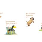 Inhalt. Pfui Spucke, Lama! Seite 9. Der kleine Rabe Socke: Alles mutig! Seite 35. Nur Mut, kleiner Schmollmops Seite 61. Pssst, ein Bär! Seite 87. Illustrationen von Tieren neben den Texten.