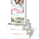 Buchtitel: "Weserglanz", Untertitel: "Träume von neuen Zeiten", Autorin: Christiane Lind. Cover zeigt zwei Frauen.