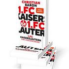 "1. FC Kaiserslautern – Eine Liebeserklärung" von Christian Baron, als SPIEGEL Bestseller markiert. Stapel von Büchern.