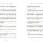 Twisted Wonderland, Der scharlachrote Tyrann. Zwei Seiten aus einem Buch mit Fließtext, dialogreiche Erzählpassage. Seitenzahlen: 20, 21.