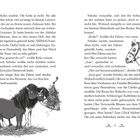 Text: Miep, Miiep.

Unterhaltung: Zwei ponys in Astronautenanzügen mit "M", Stehen nebeneinander. Darunter weitere geschriebene Geschichte.