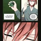 Texte: „Was würde wohl passieren, wenn ich mich mit zwei Bestien vereinigen würde? Ist das überhaupt möglich? ... oder indem sie ihrem Bestienkern entrissen wird.“

Illustration: Roter Junge hält leuchtenden grünen Kristall, Nahaufnahme weinendes Gesicht.