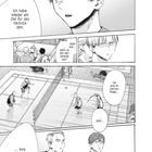 Comic mit Personen auf einem Badmintonplatz. Texte: „Ich habe wieder ein Ziel für das nächste Jahr.“ und „Aber wie... sieht es bei den Senpais aus?“
