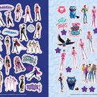 Linke Seite: "huntrex", "takedown", "Zvey". Rechte Seite: "Soda Pop", "Sirit Boys", Bilder von Figuren und Tieren.