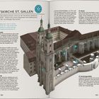 STIFTSKIRCHE ST. GALLEN. Öffnungszeiten: Mo.-Mi. 6-18.30, Do.-Sa. 7-18.30, So. 7.30-20.30 Uhr. Architekturansicht der Kirche.