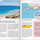 "Südsee-Feeling auf Elafonisi" beschreibt einen malerischen Strand auf Kreta. Rechts: Karte und Tourinfos zu Elafonisi.