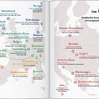 Alle Trips im Überblick: Entdecke Europas Vielfalt mit unvergesslichen Roadtrips. Europa-Karte mit markierten Reiserouten.