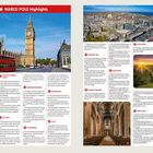 MARCO POLO Highlights: Sehenswürdigkeiten wie Big Ben, Red Bus, Callanish Standing Stones, Grampian Mountains.