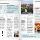 **Direkt ankommen** - Ulrich Quack & Judith Rixen stellen Helsinki vor. **ANREISE** - Flughafen und **ÖV** Details. **AUFTAUCHEN** - Tipps für erste Spaziergänge. "Gut angekommen?" am Ende. Enthält Symbole und Bilder einer Stadt und eines Marktes.