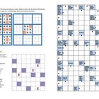 Texte: Kreuzwortpuzzle, Schwedenrätsel, E-Kreuzworträtsel. Das Bild zeigt verschiedene Rätselgitter.