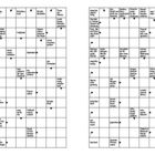 Eine Kreuzworträtsel-Doppelseite mit Nummern und Hinweisen, darunter Begriffe wie "Fluss zur Donau", "Einfall, Gedanke" und "Schottenrock".