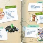 Emil Einstein, Kauzi und Bertha sind Charaktere. Emil ist Erfinder. Tüm ist eine Tier-Übersetzer-Maschine. Leonardo ist ein Kater.