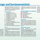 Übernachtungs- und Serviceverzeichnis mit Kategorien und Preiskategorien, Fahrradwerkstätten, Entfernungshinweis, Updates.