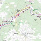 Großer Heuberg, Hausen im Tal, Schloss Werenwag, Burg Wildenstein; Landkarte mit Wander- und Radwegen.