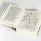 Ein aufgeschlagenes Buch zeigt links Text und rechts eine Zeichnung antiker Figuren. Seitenzahl unten links: 26.