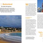 9 Baskenland  
Der kühle Teil Spaniens

Im Baskenland weht selbst in den Sommermonaten eine angenehme Brise vom Atlantik – ein Strandurlaub ohne Hitzewallungen ist garantiert. Zugleich locken pulsierende Städte und Naturschätze: eine Coolocation voller Kultur, Genuss und Erholung.

Wer Spanien nur mit sengender Hitze, Olivenhainen und staubigen Ebenen verbindet, der wird im Baskenland angenehm überrascht. Denn hier, im Norden an der rauen Atlantikküste, zeigt sich Spanien von seiner grünen, frischen und oft auch etwas wilden Seite. Statt glühender Sommerhitze gibt’s hier ein angenehm mildes Klima – ideal, wenn man Sonne genießen will, ohne gleich unter der Glut zu schmoren. Kein Wunder, dass die Basken ihren Landstrich liebevoll „Euskal Herria“ nennen – ein Stück Heimat, das man am liebsten gar nicht mehr verlässt.

Vom Stahlwerk zur Sterneküche

Zwei der großen baskischen Städte stehen bei vielen Weltenbummlern sowieso auf der To-Do-Liste: Bilbao und San Sebastián. Wer seinen Coolaction-Urlaub im Baskenland verbringen möchte, tut gut daran, ihn in die Nähe dieser beiden sehenswerten Städte zu legen. Dort wartet eine Region, die Kultur, Geschichte und Natur perfekt mixt – ganz zu schweigen von den kulinarischen Erlebnissen, für die das Baskenland ebenfalls berühmt ist.

Bilbao war früher eine eher graue Industriestadt, doch das ist längst Vergangenheit. Heute glänzt sie mit moderner Architektur, schicken Bars und einem kulturellen Aushängeschild sondergleichen: dem Guggenheim-Museum. Der spektakuläre Titanbau von Frank Gehry ist schon für sich einen Abstecher wert – im Inneren warten ebenfalls aufregend inszenierte Ausstellungen von Weltrang. Drumherum lädt die Altstadt, die «Casco Viejo», zum Bummeln ein: enge Gassen, kleine Läden, Lokale mit Pintxos – kleine Häppchen, die längst Kultstatus haben. Eine Stunde östlich liegt San Sebastián oder Donostia, wie es auf Baskisch heißt. Diese Quirligkeit fügt sich perfekt in das traumhafte Panorama der „Bucht von La Concha“ mit ihrem goldenen Sandstrand und den traditionellen weiß-blauen Sonnenkabinen. Die typischen baskischen Gerichte, schmackhafte Pintxos, an die man sich sicher gerne erinnert. Mal ganz zu schweigen davon, dass man all das während der weltbekannten spanischen Schauspiel- und Filmfestspiele genießen kann. Der Ernst-Mach-Wagen, in dem die Stars nächtigen, rangiert hier im Glanz der spanischen Standstrecke Álexگاهوجهی

* Eysyka dennatert (Die Sonne ist für alle)*

Das bedeutet Baskisches: Die Sonne ist für alle.

** Anmerkungen:**

1. Die Skulptur Puppy von Jeff Koons vor dem Guggenheim-Museum in Bilbao
2. Dramatische Abendstimmung an der Bucht La Concha in San Sebastián