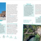 Texte über "Santa Maria di Leuca", "Kulinarik", "Praktische Infos", Bild der Basilika und Küstenlandschaft mit kristallklarem Wasser.