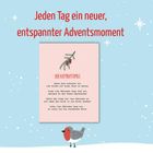 Text: "Jeden Tag ein neuer, entspannter Adventsmoment. DER ATEMRHYTHMUS..." Hintergrund: Winterillustration mit Vogel.