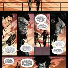 Ein Sonnenuntergang am Himmel. Zwei Personen diskutieren intensiv auf einem Balkon mit Geländer. Comic-Stil.