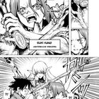 „Suki Kang, unsterbliche Kriegerin.“ Zwei Charaktere kämpfen, einer hält ein Schwert. Eine mystische Figur dazwischen.