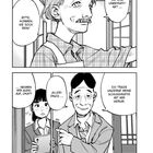 Ein Mann sagt: „Bitte, kommen Sie doch rein!“. Eine junge Frau hält ein Tablet. Ein anderer Mann erklärt: „Allerdings ... Ich trage ungerne meine Schusswaffe mit mir herum.“ Illustration im Manga-Stil.