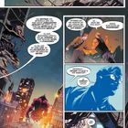 Comic: Reporter berichten über ein riesiges Monster in Metropolis, das Chaos verursacht. Skyline im Hintergrund.