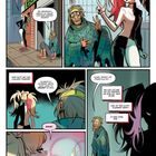 Comic-Panel: "Hör auf!" "Ich hör gar nicht zu!" "Bodega" Schild. Person mit zweifarbigen Haaren spricht mit einem Obdachlosen.